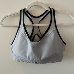 Reebok Gray/Black High Support Racerback Sport Bra